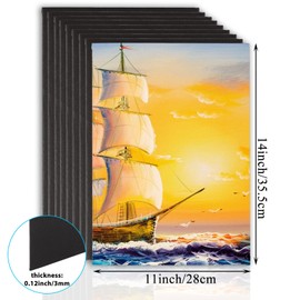 LOYORTY 18PCS 11x14 Inch Black Canvas Panels, Blank Canvas Boards for Painting, Cotton Canvas Panels for Oil Acrylic Watercolor Paint