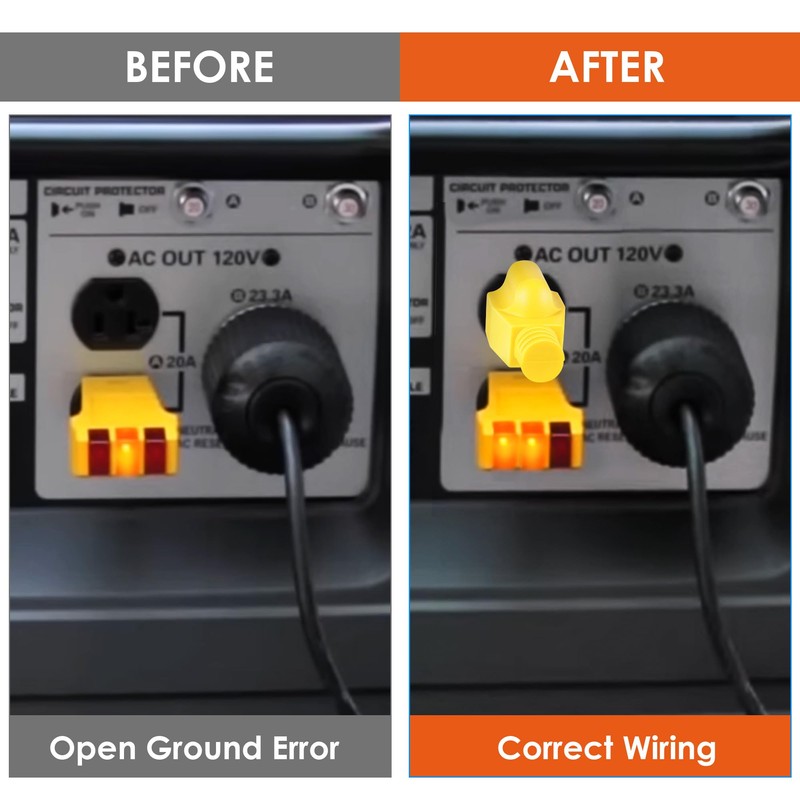 Dreyoo Neutral Ground Bonding Plug for Portable Inverter Generator, Grounding
