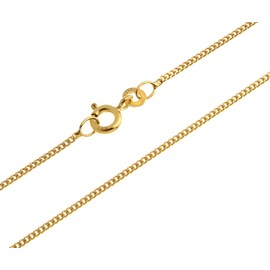 Curb Chain, Gold – Width 1.2 mm – Length 38–90 cm, 333 Gold, Length Selectable from 38–90 cm, Yellow Gold