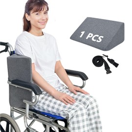 KAAMOS Lateral Support for Wheelchair Pads Cushions for Seniors Wheelchair Pillow Back Support Foam Wedge Cushion Wheel Chair Side Guards Panels Stabilizer Attachment (1Pcs)