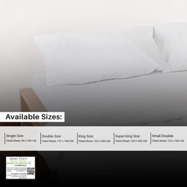 Fitted Bed Sheets 40cm 16 inch Deep Soft Comfy Microfiber Fabric with Easy care Non Iron and Discolour Resistant White- Single