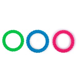 Petface (Toyz by Petface) Twist Ring, Blue/Green/Pink