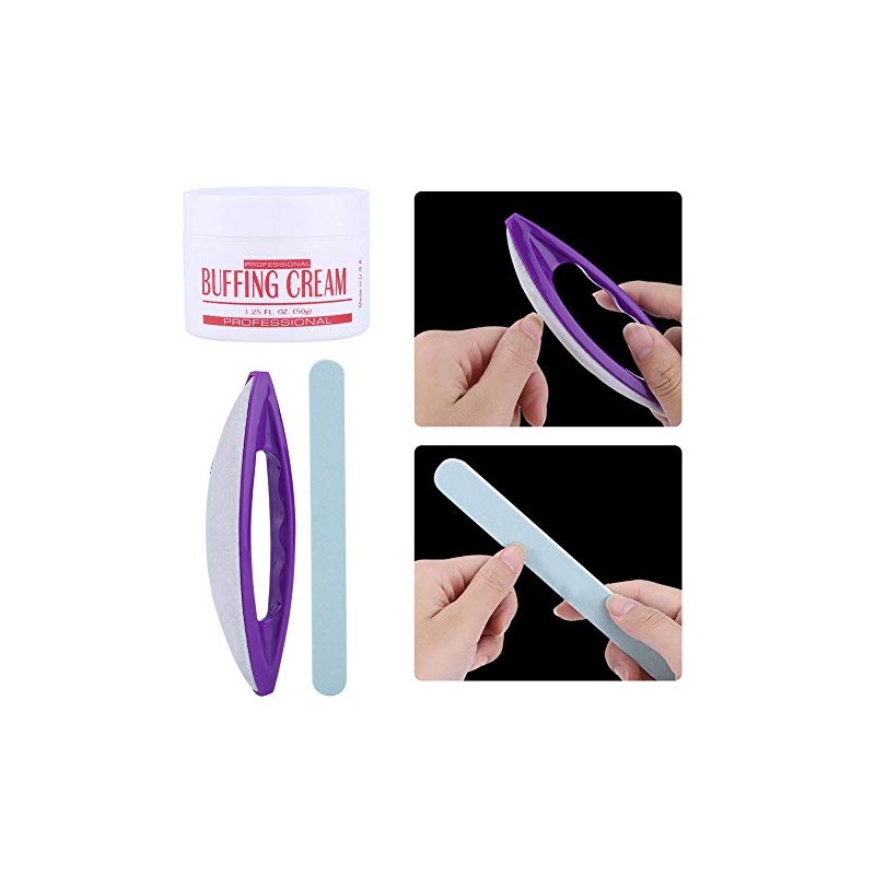 3 Unids Buffer de Uñas Profesional - Crema Pulidora para