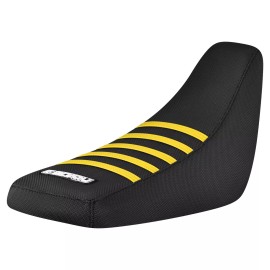 Enjoy Mfg Arctic Cat 50 90 Alterra 90 Seat Cover 2006 - 2021 BLACK w/ YELLOW RIBS #325