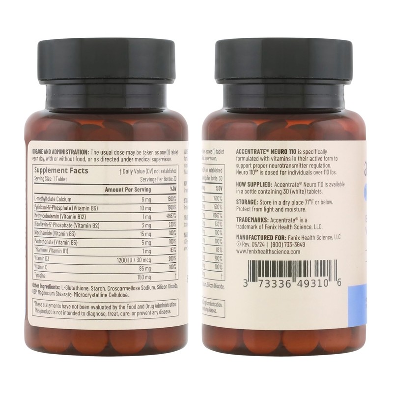 Accentrate Neuro 110- Complete Vitamin B Complex | Methylated Multivitamin