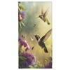 ModaQua Hummingbird Flower Beach Towel, Large Microfiber Quick Dry Lightweight