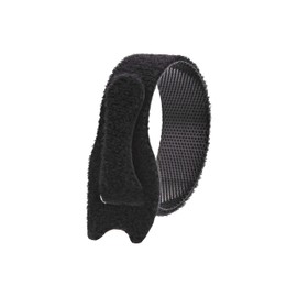 6 Inch Black Hook and Loop Cable Tie Roll - 100