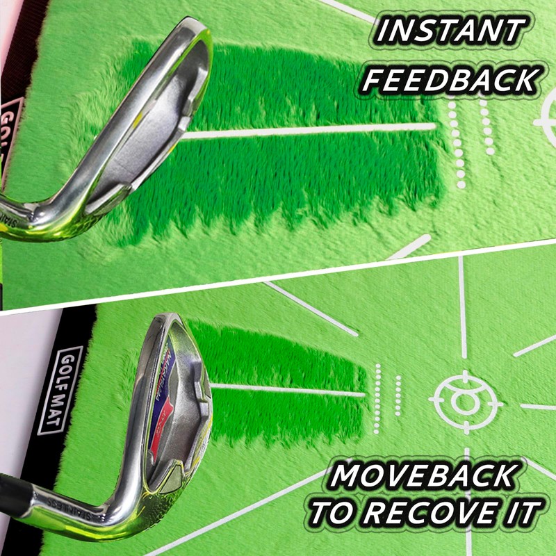 Golf Trace Strike Pad with 2 x Surface Flannelette Path
