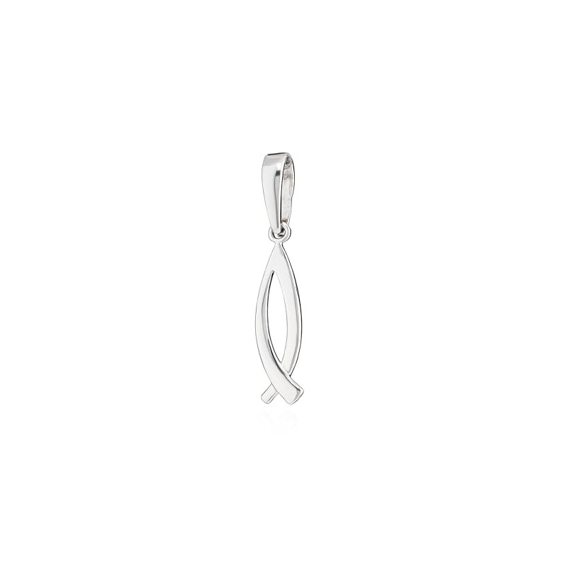NKlaus ICHTHYS Christian Fish Symbol Pendant 925 Silver Spiritual Silver