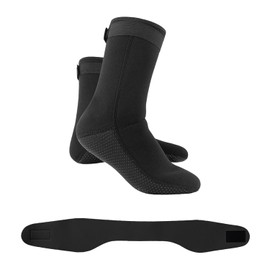 CQQNIU 1 Pair Of Snorkeling Socks And 1 Piece Of Diving Ear Protection Headband, Non-Slip Snorkeling Socks, Wear-Resistant Snorkeling Socks, Diving Equipment