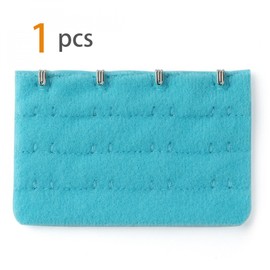 Allegra K Lady 3 Rows 4 Hooks Back Band Extension Strap Extender Blue