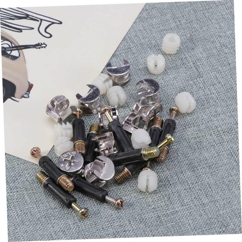 iplusmile Cam Bolt Furniture Cam Fittings Pre-Inserted Nuts Tapered Thread