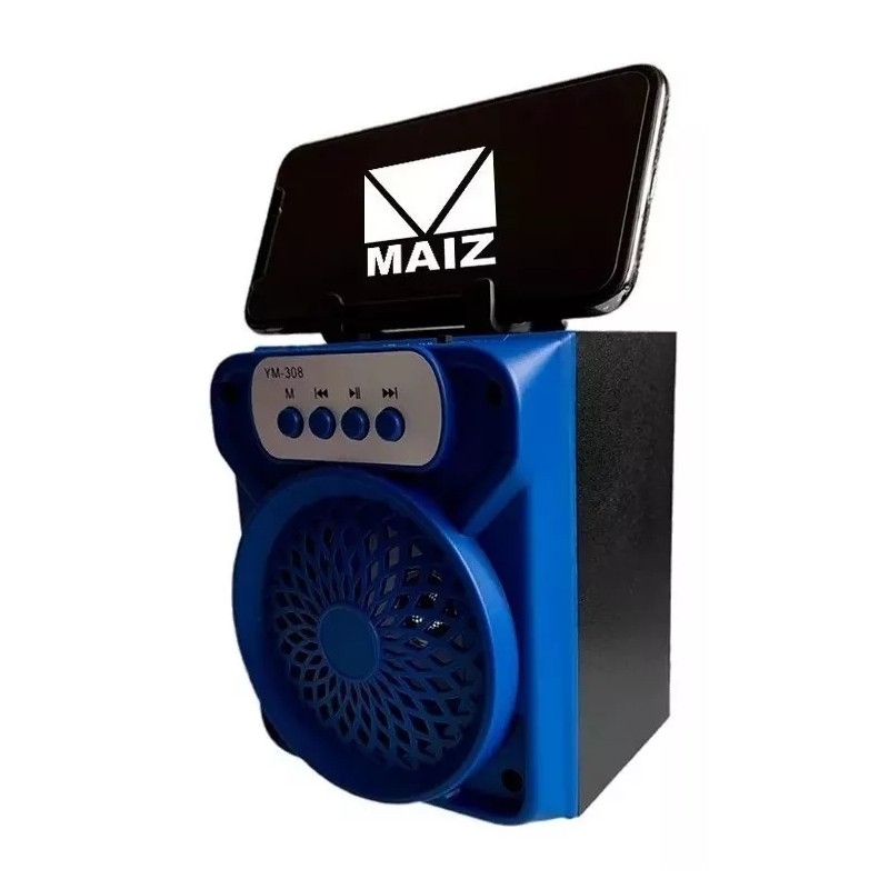 Maíz Bocina Bluetooth Recargable Portatil Radio Fm Usb Luz Led