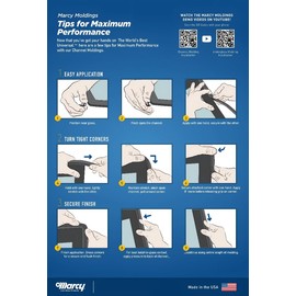 Marcy Universal Auto Glass Rubber Reveal Molding 15 Foot with Clean-Stick Butyl (M16: 16mm - 5/8" (15'))