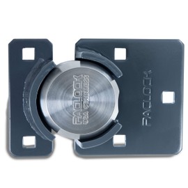 PACLOCK's UCS-7S/775 Hasp and Puck Combo Kit, Buy American Act Compliant, Stainless Steel Body, Grey Hasp, High Security 6-Pin Cylinder, One Lock Keyed to a Number U-Pick! w/ 2 Keys, with Backplates