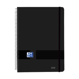 Oxford Live & Go 2024 Week to View A5 Spiral Bound Plastic Cover Spanish Black