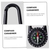 NOLITOY Compass Climbing Carabiner Clip Hook with Compass Outdoor Navigation