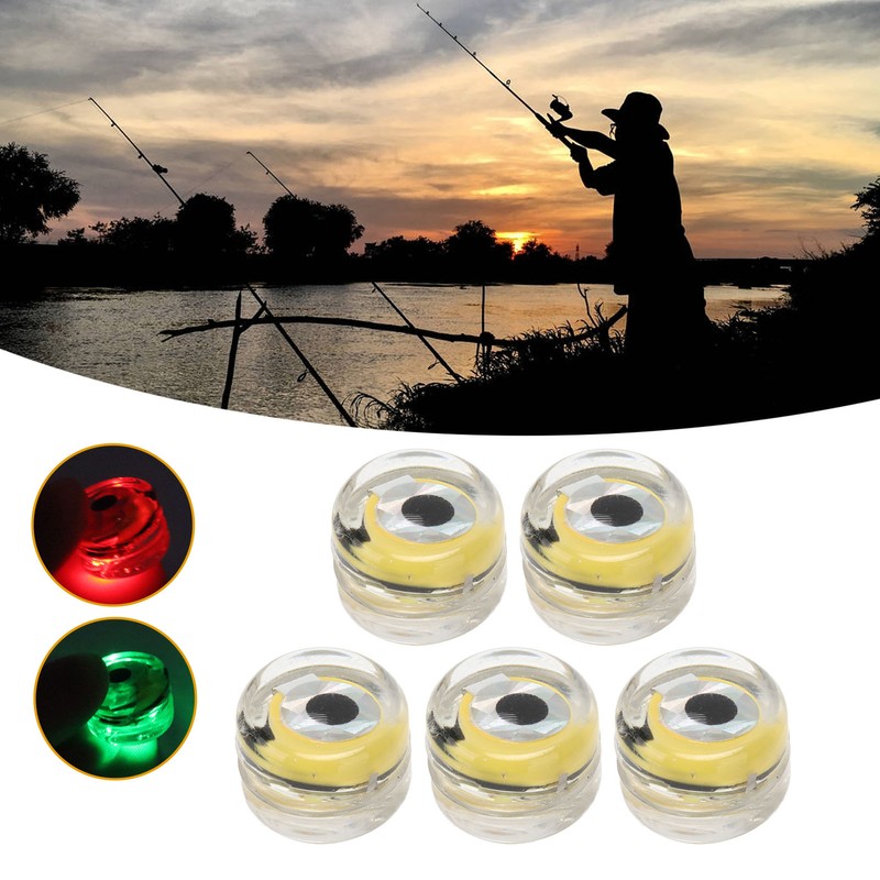 5Pcs Underwater Lure Lamp Compact Lightweight Waterproof LED Fishing Bait