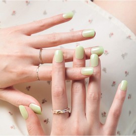 Dashing Diva Magic Press Nail Tips Regular Round, Joy Green, 1 Piece / 데싱디바 매직프레스 네일팁 레귤러 라운드, 조이그린, 1개