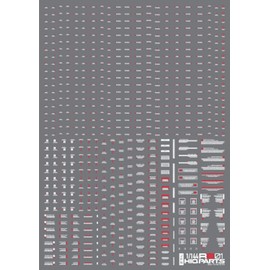 Haikyu Parts RB01-144WAR 1/144 RB01 Cotion Decal, White & Red, 1 Piece, Plastic Model Decal