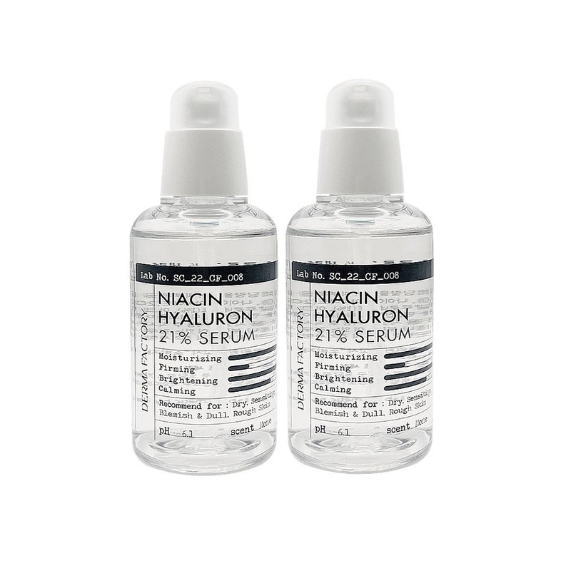 Dermafactory 더마팩토리 나이아신 히알루론 21%세럼 80ml + 80ml Dermafactory Niacin