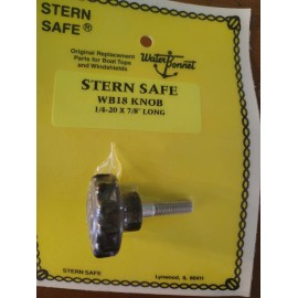 STERN SAFE Water Bonnet Replacement Knob WB-18 For Marine Boat Tops Windshield 1/4 X7/8" L