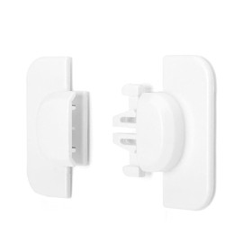 2Pcs Refrigerator Fridge Safety Locks, Safety Latch Catch Lock, Freezer Door Lock, Cabinet Cupboard Lock for Home Oven (White)