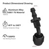 APIELE 4AN 45 Degree Aluminum Internal Thread Rotary Push in