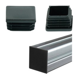 End Caps Cover Caps 40 x 40 mm Pack of 4 for Steel Aluminium Plastic Square Square Plugs Pipe Plugs for Square Tube Weatherproof End Plugs