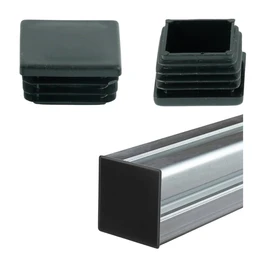 End Caps Cover Caps 40 x 40 mm Pack of 4 for Steel Aluminium Plastic Square Square Plugs Pipe Plugs for Square Tube Weatherproof End Plugs
