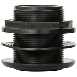 Lifegard Aquatics 1-1/2-Inch FPT x Slip Standard Threaded Bulkhead, Black