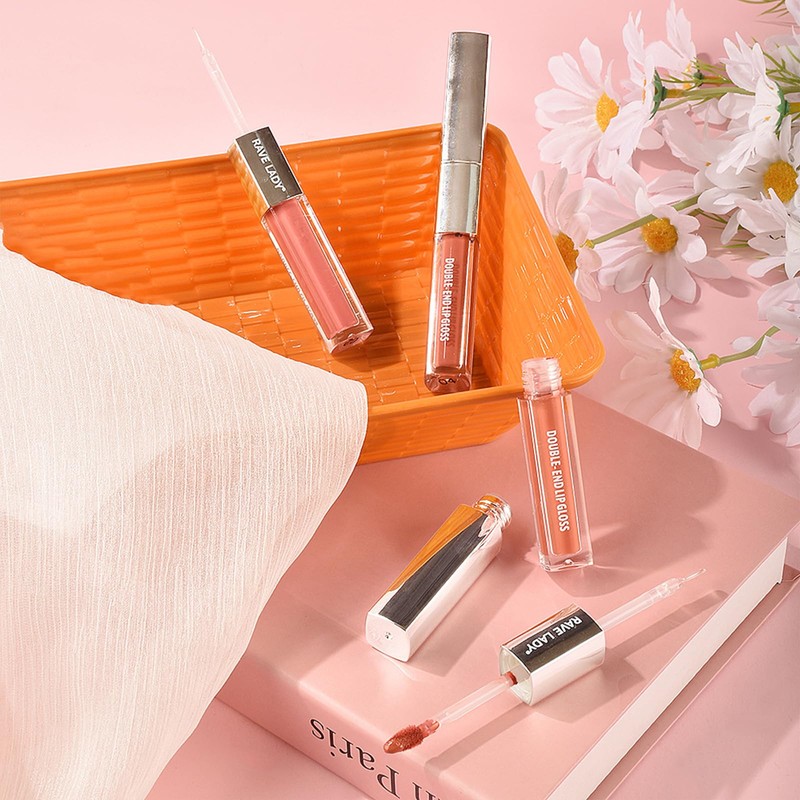 Lip Gloss 2 in 1, Double Head Lip Gloss, Lip