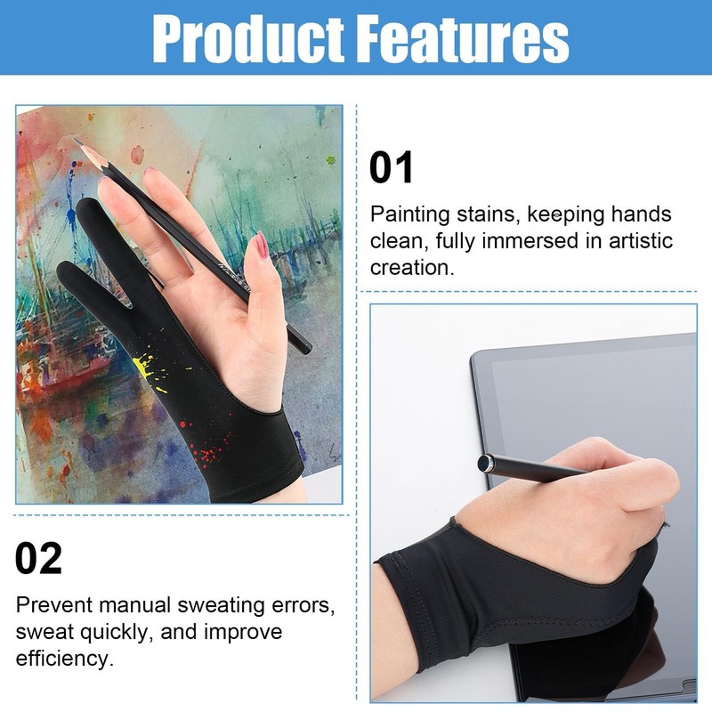 Drawing Glove, Pack of 2, Drawing Glove, Elastic Tablet Glove
