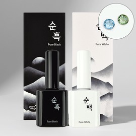 Yes, mayo Yogomayo pure white pure black 2 type set white black color gel / 요고마요 순백 순흑 2종 세트 화이트 블랙 컬러젤