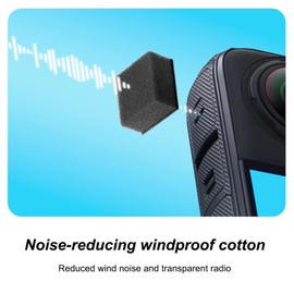 6 Pcs Microphone Windshield for I.n.sta360 X3/X4, Camera Microphone Windmuff, Premium Camera Microphone Wind Filter, Camera Microphone Windshield, Camera Mic Wind Muff, to Reduce Wind Noise