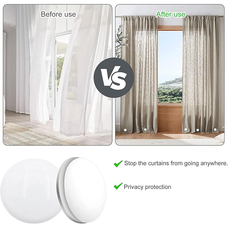 GANPUB 4 Pcs Magnetic Shower Curtain Magnets Weights Drapery Weights,