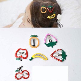 Fruit shaped hair Walquicks 14 Pcs Cartoon Fruit Shape Hair Clips No Slip Hair Snap Barrettes Hair Accessories for