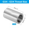 PATIKIL 304 Stainless Steel Pipe Fitting 3/4" NPT x 3/4"