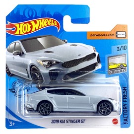 Hot Wheels 2019 Kia Stinger GT (Grey) 3/10 Factory Fresh 2020 - 198/250 (Short Card) GHF02