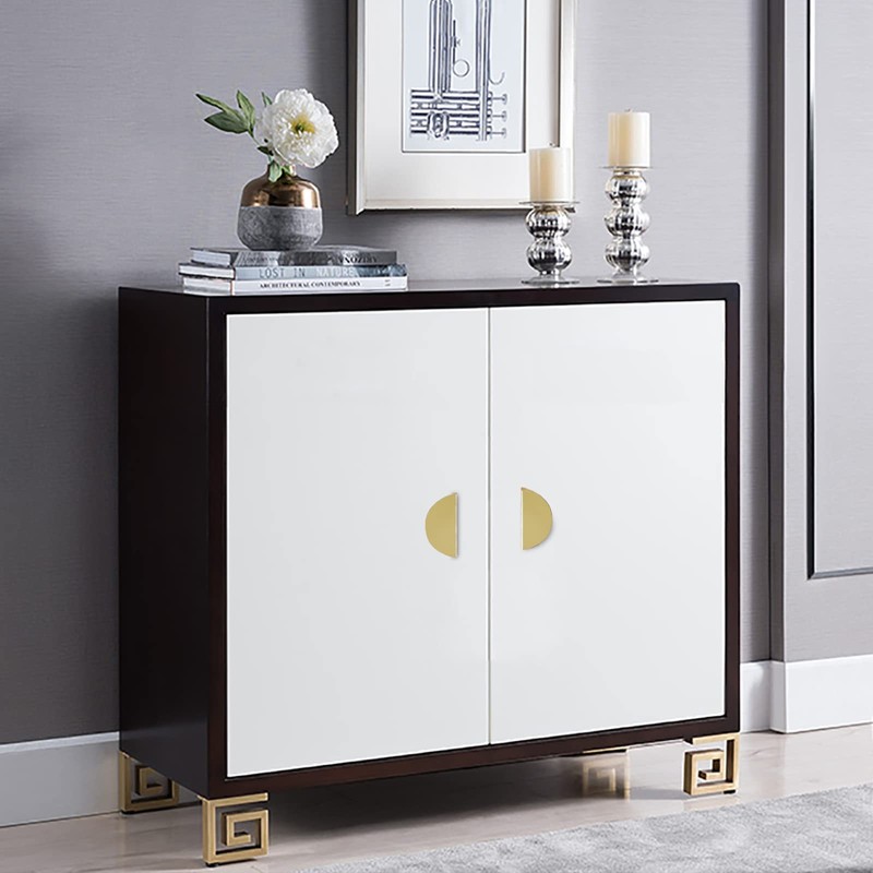 Jiozermi 4 Packs Half Moon Cabinet Pulls, 2 1/2 inch