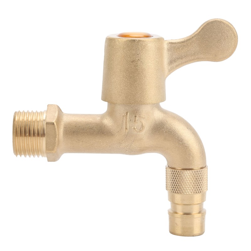 Brass WaterTap G1/2in Thread Spiral Opening Switch for Household Washing