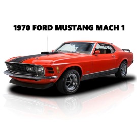 1970 Ford Mustang Mach 1 NEW Metal Sign: Original Look in Red & Black