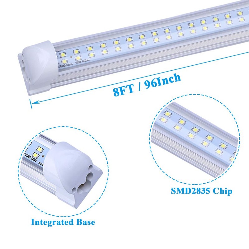8FT LED Shop Light Fixture, T8 Integrated Tube Light Fixture,