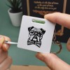 Azeeda 'Bulldog With Bow Tie' Keyring Tape Measure/Spirit Level Tool