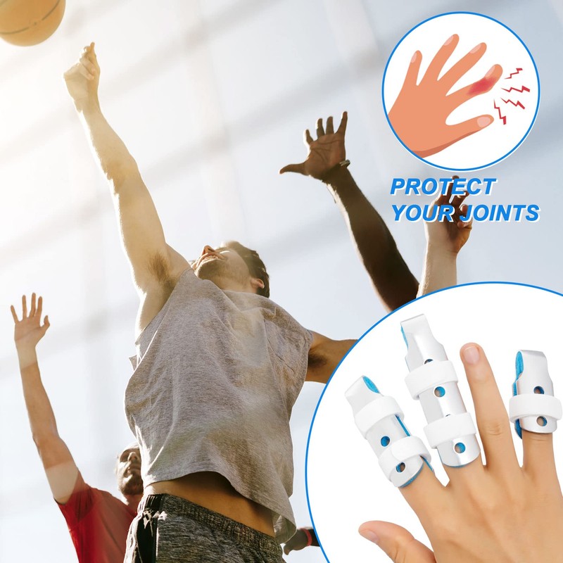 ANCIRS 3-Size Metal Finger Splint Support, Small & Medium &