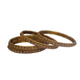Gold Plated Bangles Kada For Women & Girls | Set Of 4 Golden Bangles