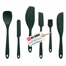 DI ORO 6-Piece Silicone Spatula Set - Heat-Resistant Kitchen Utensils