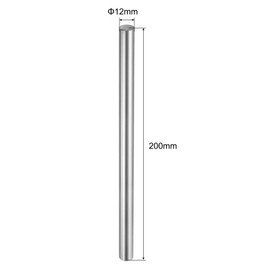 sourcing map 2pcs Linear Motion Rod Shaft Guide 12mm x 200mm (0.472" x 7.87") Case Hardened Steel Chrome Plated, Metric Linear Rail Rod for 3D Printer, CNC Machine