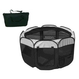 Pet Life All-Terrain Travel Pet Playpen Black