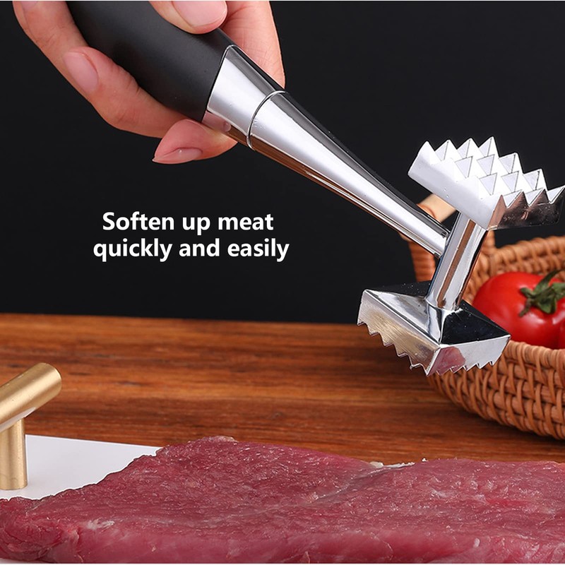 Meat Tenderizer Hammer,Double-Sided Heavyweight Mallet Kitchen Tool with Sturdy Grip